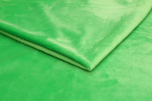 dzianina minky gładki w  kolorze zielony