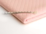 Gesteppt Gestrickt Stoff Große Schecks Puderrosa