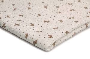 Musselin mit Aufdruck, Bowknot auf weißem Hintergrund