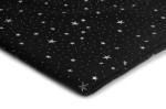 Musselin mit silbernen Sternen, Schwarz