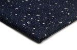 Musselin mit silbernen Sternen, Navy blau