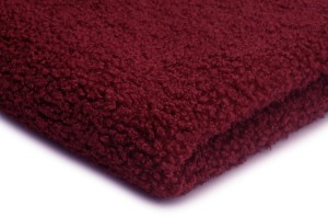 Minky Sherpa Lamm Boucle Bordeauxrot