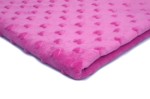 Minky Strickwaren mit Herzprägung Intensives Fuchsia