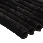 Minky Streifen Strickwaren (5 cm) Schwarz