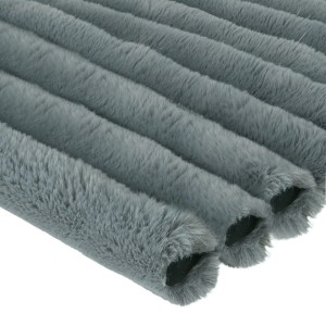 Minky Streifen Strickwaren (5 cm) Graphit