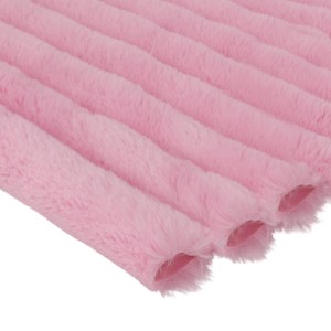 Minky Streifen Strickwaren (5 cm) Hellrosa