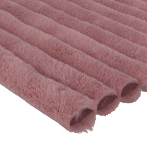 Minky Streifen Strickwaren (5 cm) Schmutziges Rosa