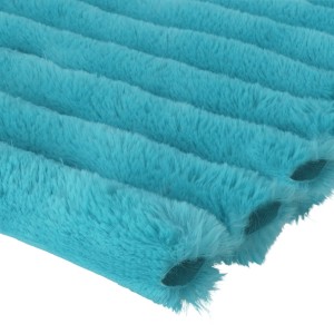 Minky Streifen Strickwaren (5 cm) Türkis