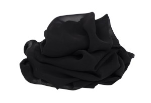 Krepp-Chiffon-Stoff Schwarz