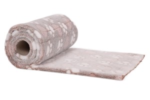 Minky Plüsch bilateral gedruckte Hundefüße, grün (1)