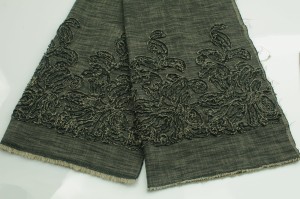 Jeans Stoff Olive Muster 1