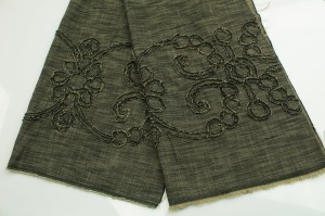 Jeans Stoff Olive Muster 2