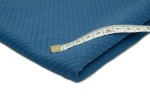 Gesteppt Gestrickt Stoff Kleine Schecks Dunkelblau