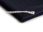 Gesteppt Gestrickt Stoff Medium Schecks Navy blau