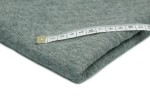 Gesteppt Gestrickt Stoff Große Schecks Dunkelgraue Melange