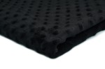 Minky Strickwaren Grübchen Punkte Schwarz
