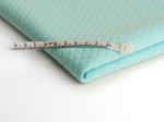 Gesteppt Gestrickt Stoff Kleine Schecks Aqua