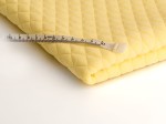 Gesteppt Gestrickt Stoff Große Schecks Vanille