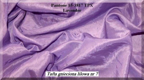 tkanina tafta gnieciona w kolorze liliowym