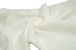 Musselin mit silbernen Punkten, Creme