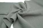 Musselin mit goldenen Punkten, Grau