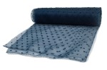 Organza mit gestickten Tupfen Navy blau