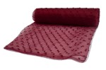 Organza mit gestickten Tupfen Bordeauxrot