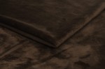 Minky Feste Ebene Stoff Dunkelbraun