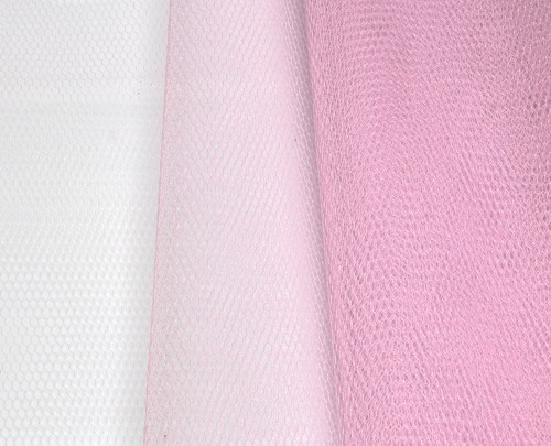 tkanina tiul sztywny w kolorze jasny róz