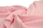 Musselin mit silbernen Punkten, Hell-Pink