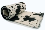 Printed Polar Fleece Black cow
