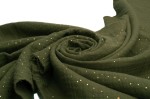 Musselin mit goldenen Punkten, Khaki