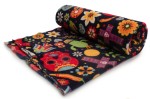 Printed Fleece DTY, Dia de Muertos, Navy Blue