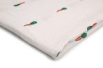 Musselin mit Aufdruck, Karotten