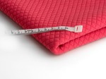 Gesteppt Gestrickt Stoff Kleine Schecks Dunkle Koralle