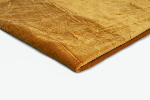 dzianina welur aksamit w kolorze musztarda