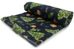 Printed Fleece DTY, Christmas tree, Navy blue