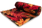 Printed Fleece DTY, Monstera, Red