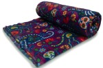 Printed Fleece DTY, Cat calavera, Amaranth