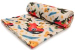 Printed Fleece DTY, Parrots, Red
