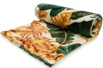 Printed Fleece DTY, Monstera, on White