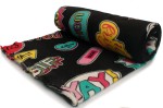 Printed Fleece DTY, Stickers, black