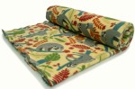 Printed Fleece DTY, Sloths, Vanilla