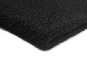 Minky Sherpa Lamm Boucle Schwarz