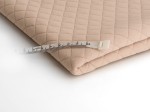 Gesteppt Gestrickt Stoff Große Schecks Hell beige