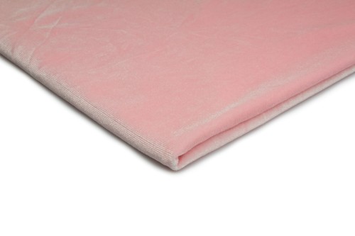 dzianina welur aksamit w kolorze jasny róż