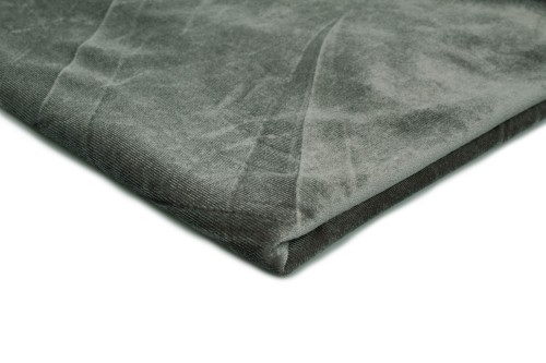 dzianina welur aksamit w kolorze ciemny szary