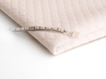 Gesteppt Gestrickt Stoff Große Schecks Weiß