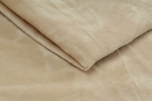 dzianina minky gładki w  kolorze jasny beż