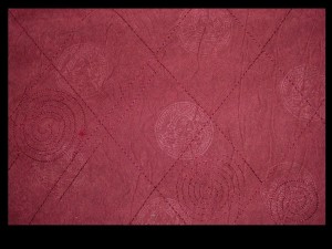 Spandex bestickt Bordeauxrot